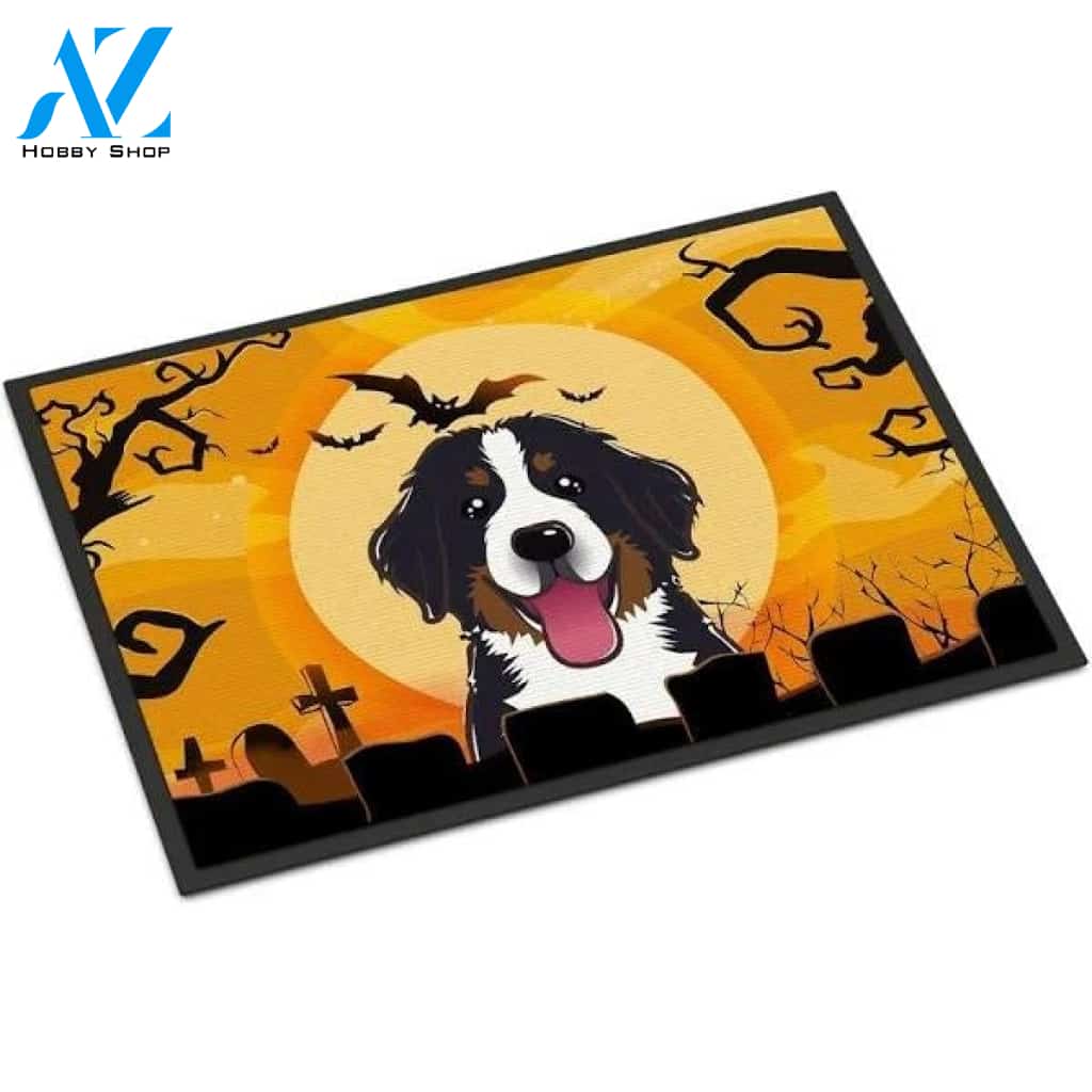 Halloween Bernese Mountain Dog Doormat Welcome Mat Housewarming Gift Home Decor Funny Doormat Gift For Friend Halloween Day Gift
