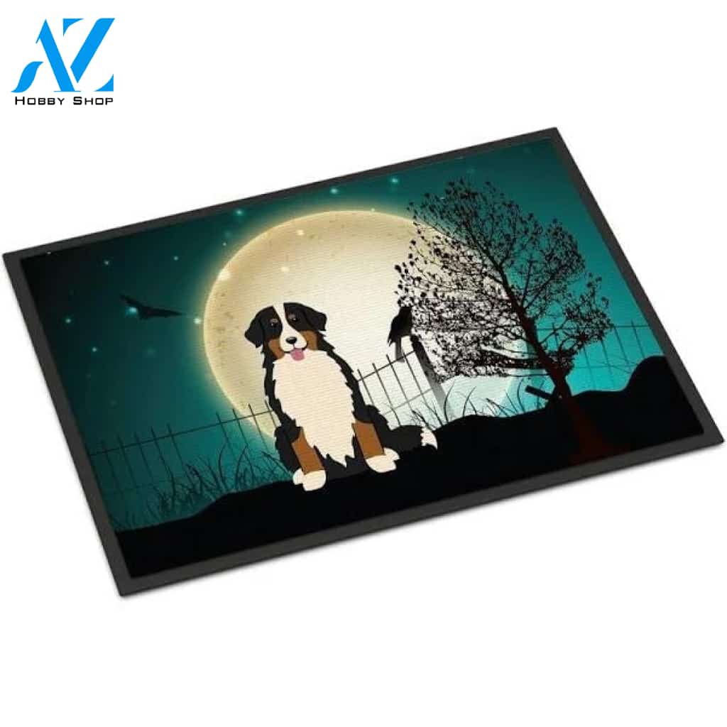 Halloween Bernese Mountain Dog Doormat Welcome Mat Housewarming Gift Home Decor Funny Doormat Gift For Dog Lovers Happy Halloween