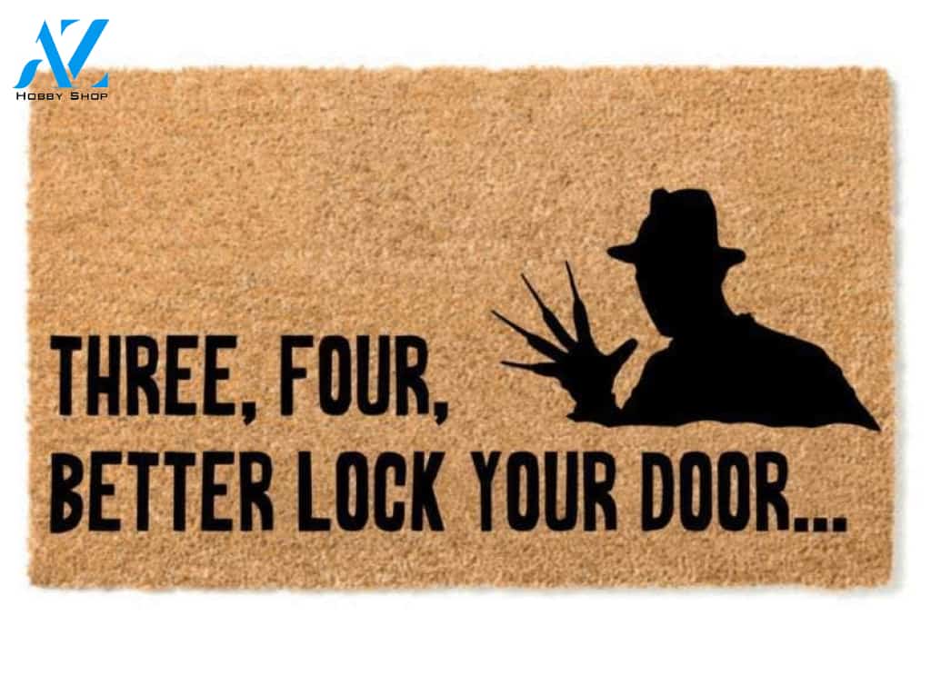 Halloween Better Lock Your Door Printed Doormat Home Decor