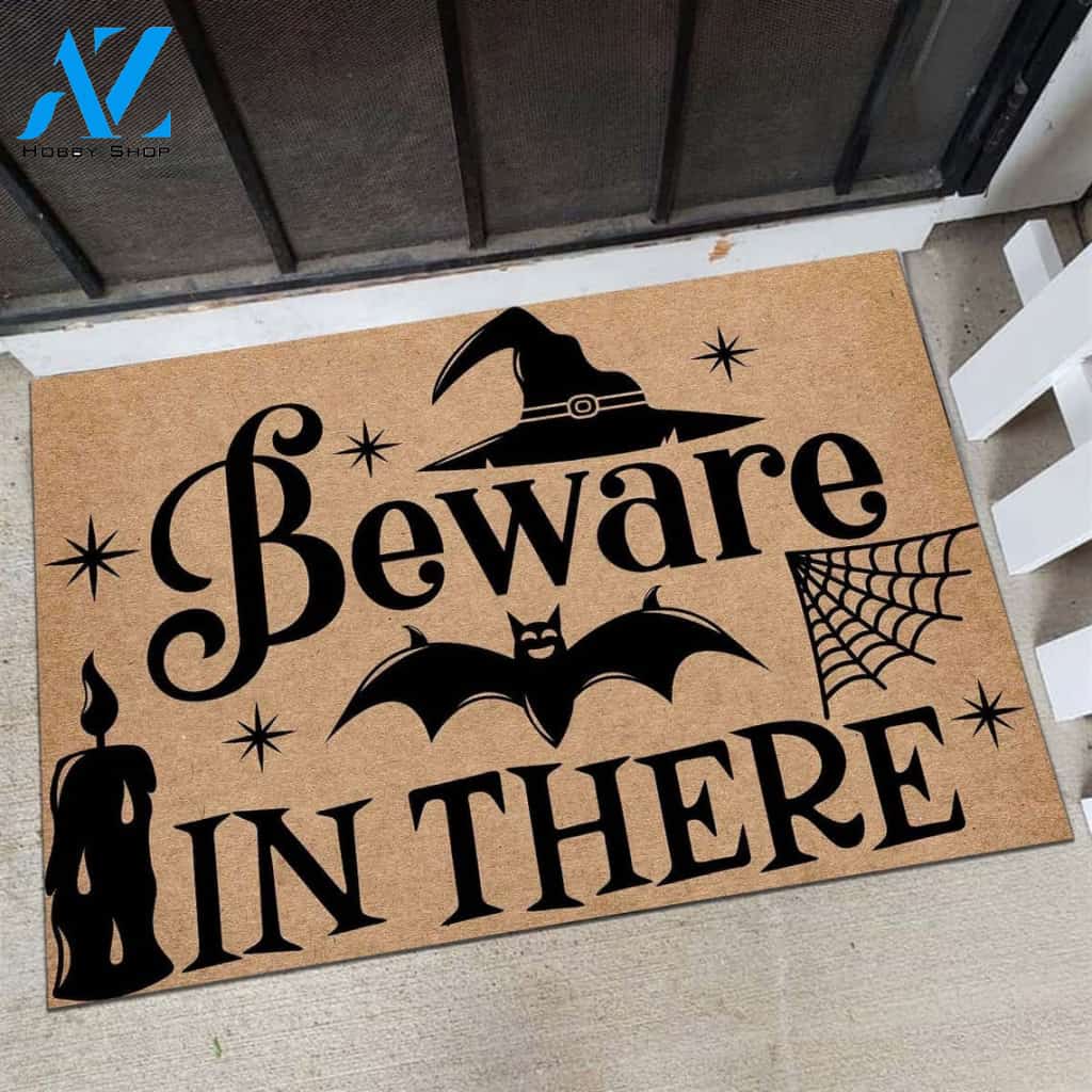 Halloween Beware In There Equality Doormat Indoor And Outdoor Mat Entrance Rug Sweet Home Decor Housewarming Gift Gift For Friend Family Stem Feminist