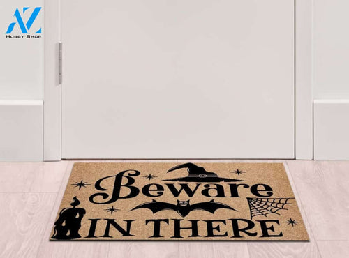 Halloween Beware In There Equality Doormat Indoor And Outdoor Mat Entrance Rug Sweet Home Decor Housewarming Gift Gift For Friend Family Stem Feminist