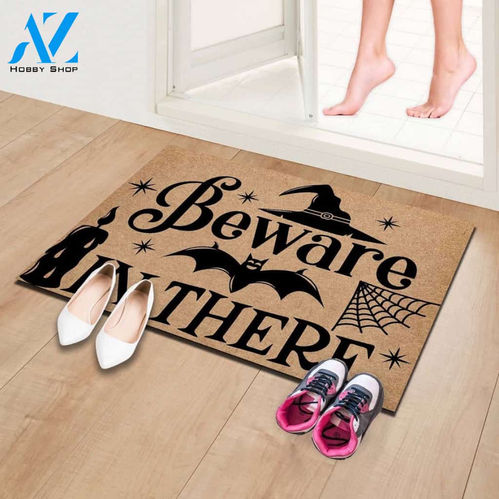 Halloween Beware In There Equality Doormat Indoor And Outdoor Mat Entrance Rug Sweet Home Decor Housewarming Gift Gift For Friend Family Stem Feminist