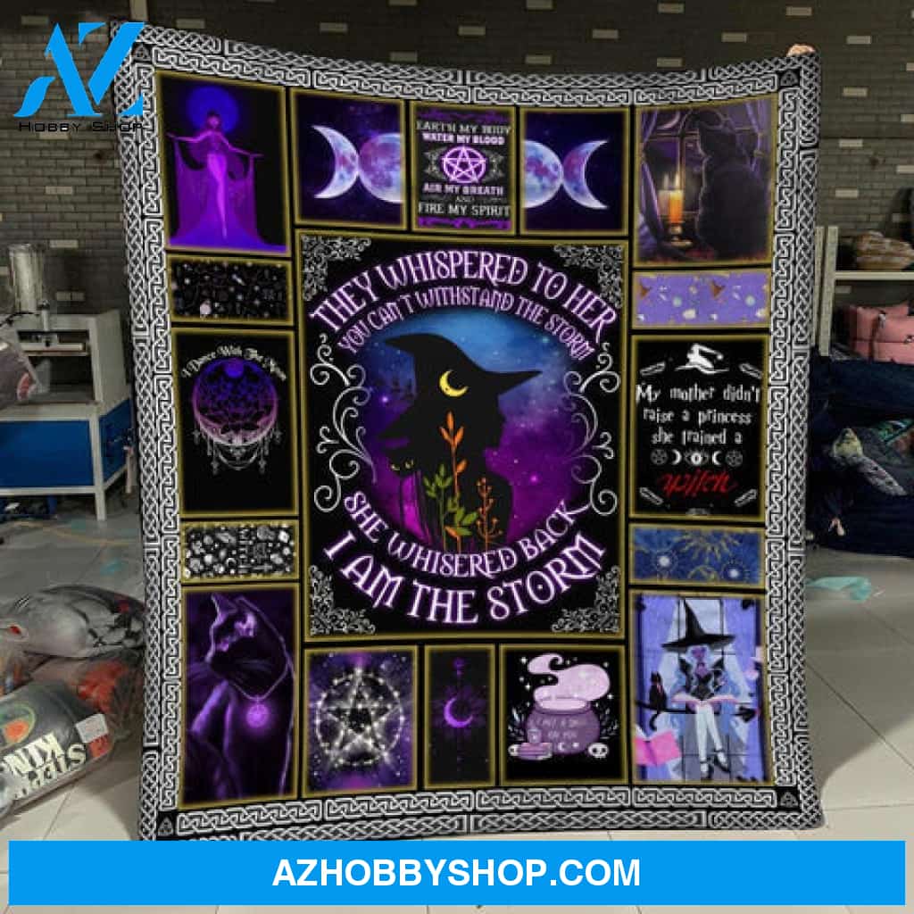 Halloween Blanket, I Am The Storm Witch Purple Blanket