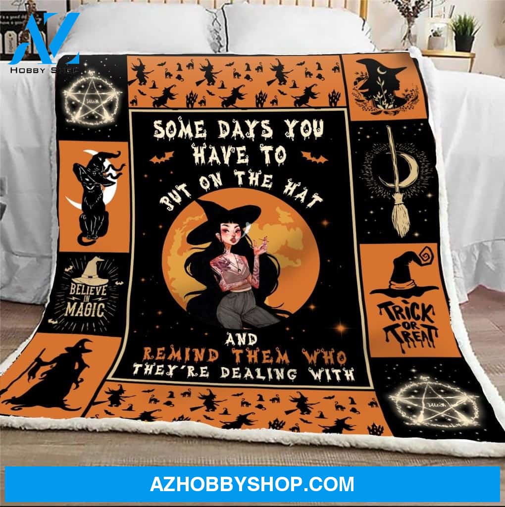 Halloween Blanket, Trick Or Treat, Remind Them Who They're Dealing With, Gift Home Decor Bedding Couch Sofa Soft And Comfy Cozy