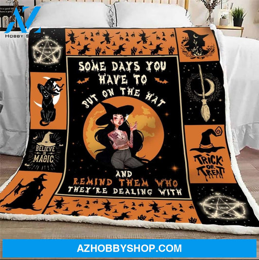 Halloween Blanket, Trick Or Treat, Remind Them Who They're Dealing With, Gift Home Decor Bedding Couch Sofa Soft And Comfy Cozy