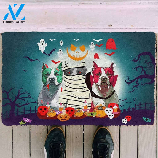 Halloween Bulldogs Doormat Indoor And Outdoor Mat Entrance Rug Sweet Home Decor Housewarming Gift Gift For Friend Family Stem Feminist