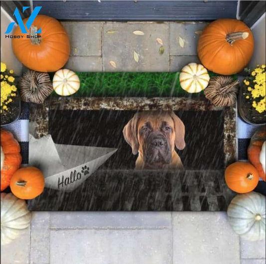 Halloween Bullmastiff It Doormat