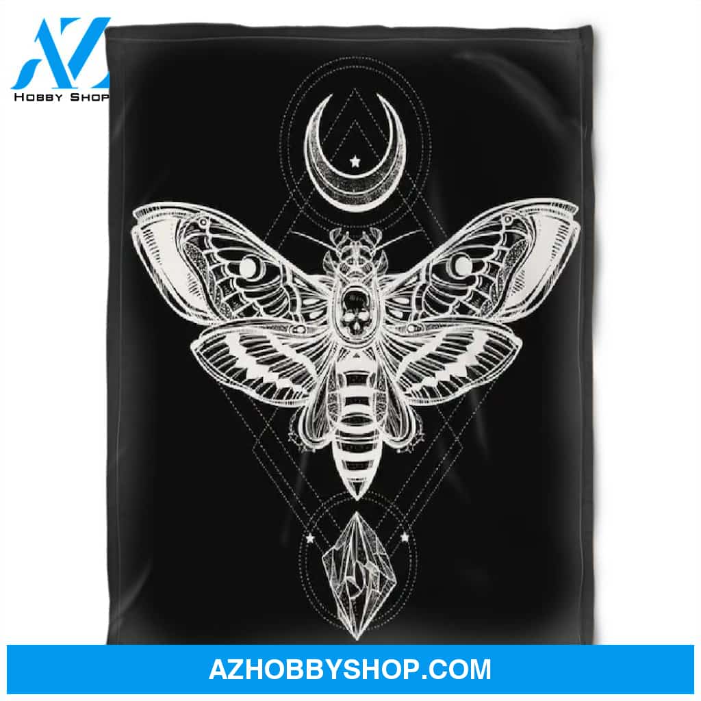 Halloween Butterfly In The Night Fleece Blanket Halloween Adult Blanket