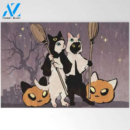 Halloween Cats Doormat Welcome Mat Housewarming Gift Home Decor Funny Doormat Gift For Cat Lovers Gift For Friend Halloween Day Gift
