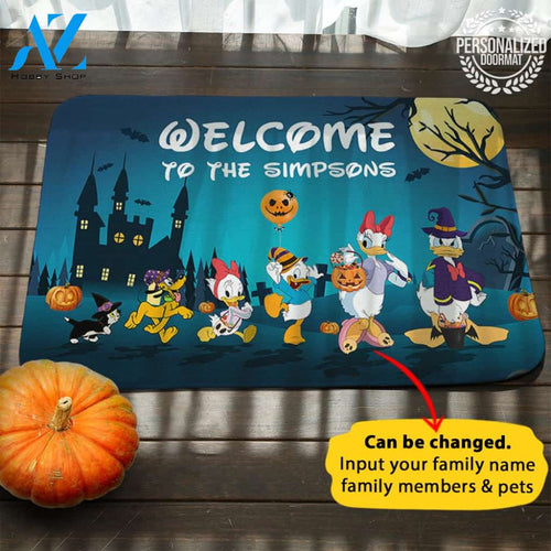 Halloween Coolest Duck Personalized Doormat