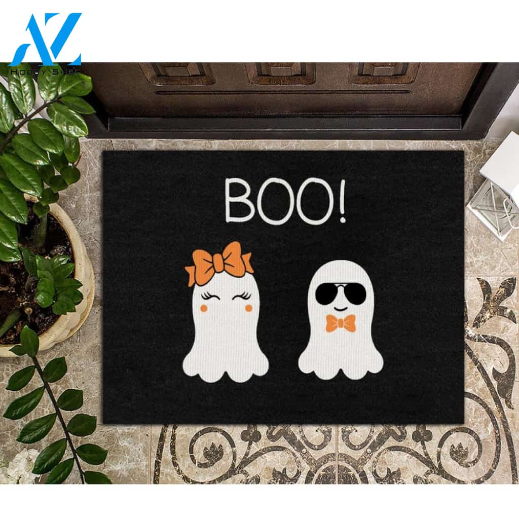 Halloween Couple Ghosts Boo Equality Doormat Indoor And Outdoor Mat Entrance Rug Sweet Home Decor Housewarming Gift Gift For Friend Family Stem Feminist