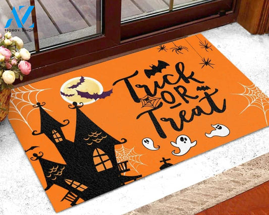 Halloween Cutie Ghosts Trick Or Treat Equality Doormat Indoor And Outdoor Mat Entrance Rug Sweet Home Decor Housewarming Gift Gift For Friend Family Stem Feminist