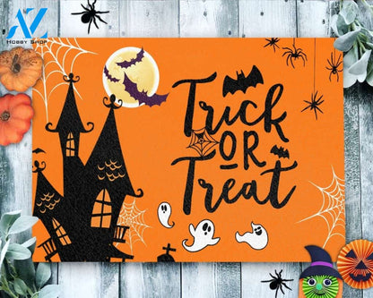 Halloween Cutie Ghosts Trick Or Treat Equality Doormat Indoor And Outdoor Mat Entrance Rug Sweet Home Decor Housewarming Gift Gift For Friend Family Stem Feminist