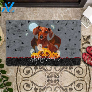 Halloween Dachshund Pumpkin Funny Doormat Gift For Dog Lovers Birthday Gift Home Decor Warm House Gift Welcome Mat