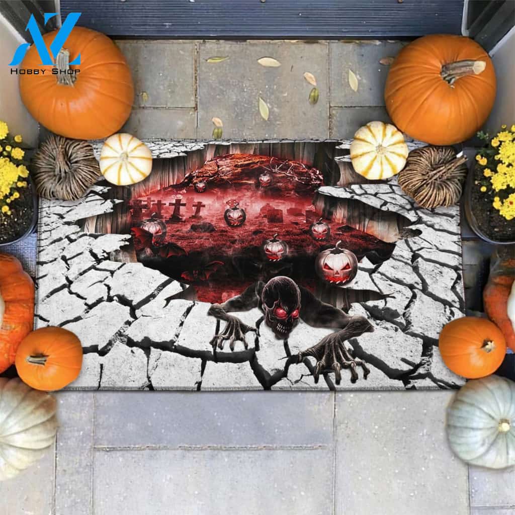 Halloween Devil From Hell Doormat Indoor And Outdoor Mat Entrance Rug Sweet Home Decor Housewarming Gift Gift For Friend Family Stem Feminist