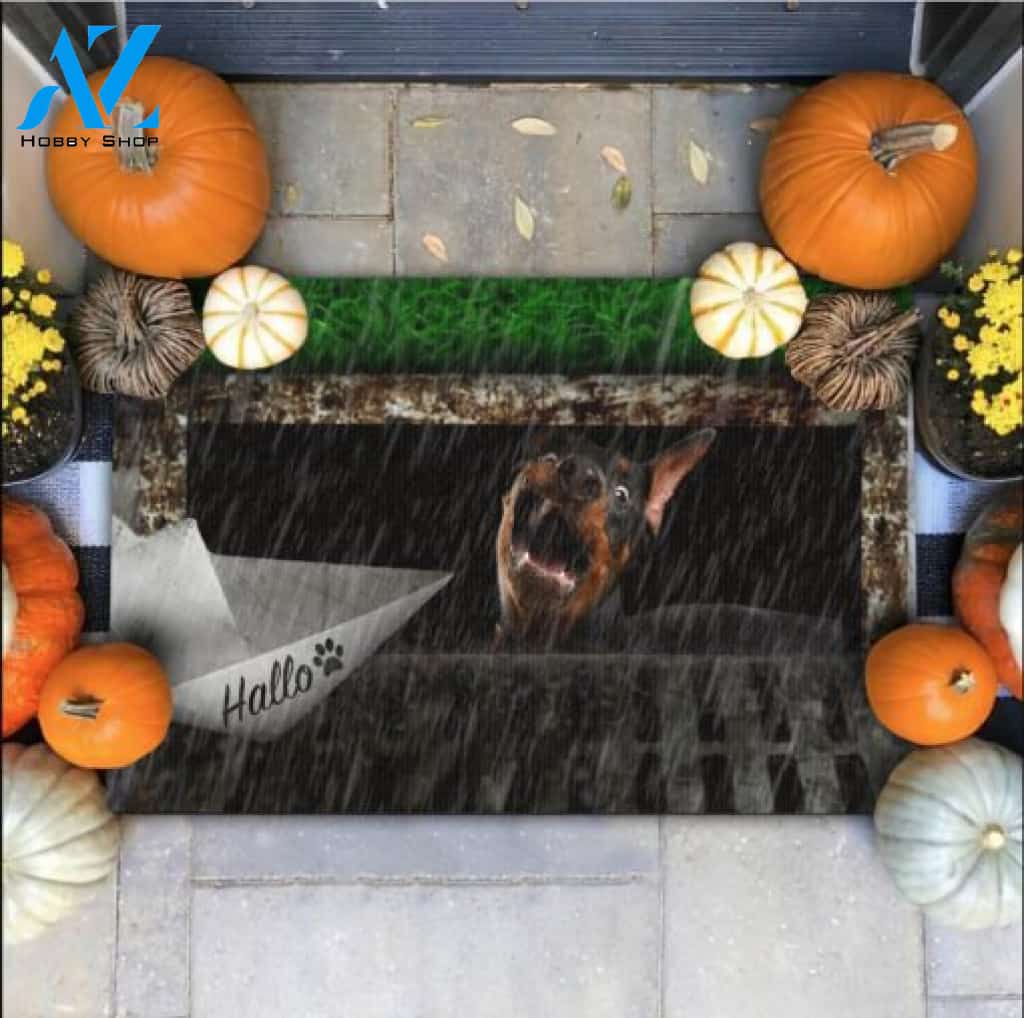 Halloween Doberman Pinscher It Doormat
