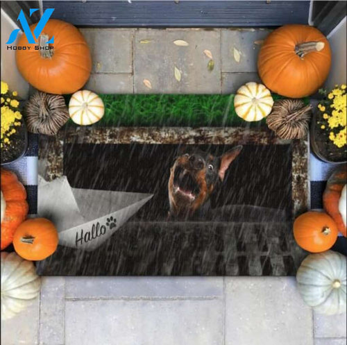 Halloween Doberman Pinscher It Doormat