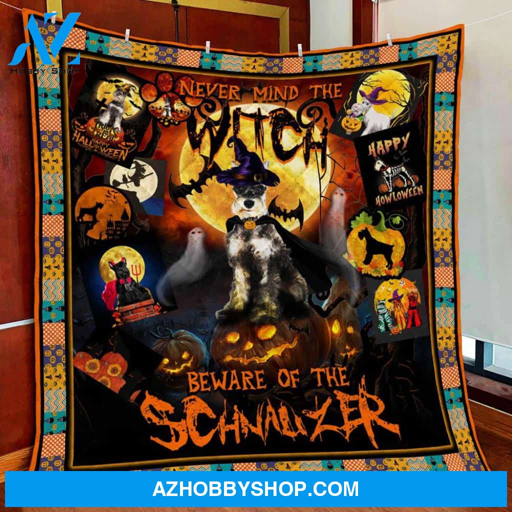 Halloween Dog Witch Blanket, Fleece Blanket, Never Mind The Witch, Gift Home Decor Bedding Couch Sofa Soft And Comfy Cozy