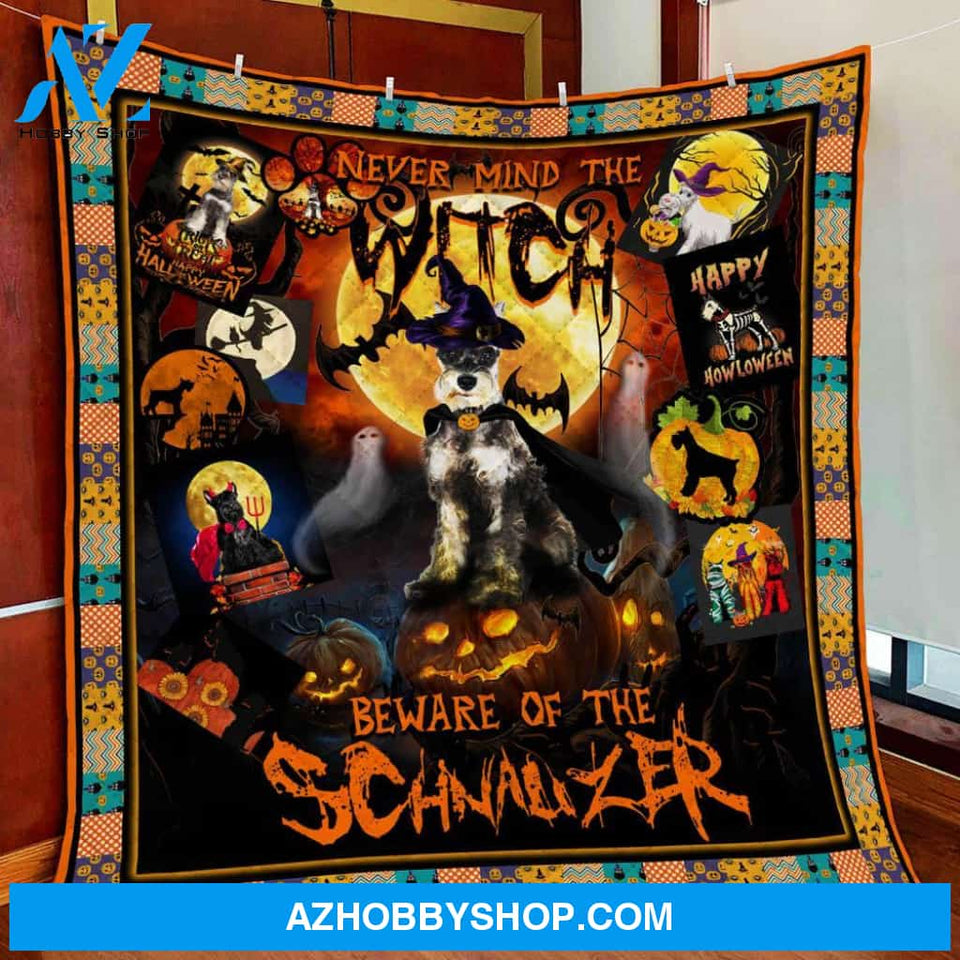 Halloween Dog Witch Blanket, Fleece Blanket, Never Mind The Witch, Gift Home Decor Bedding Couch Sofa Soft And Comfy Cozy