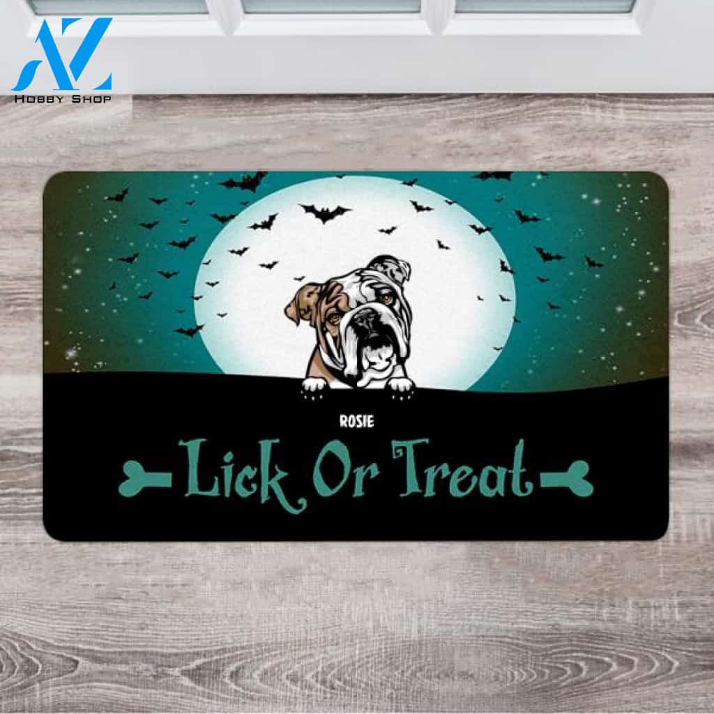 Personalized Halloween Coir Doormat - Cute Gifts For Dog Lovers - Up To 6 Dogs