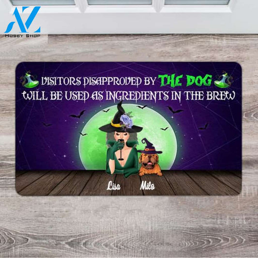 Personalized Halloween Doormat - Halloween Gift Ideas For Adults - Up To 6 Dogs