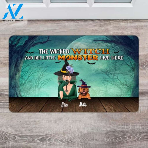 Personalized Halloween Doormat - Happy Halloween Gifts - Up To 6 Dogs