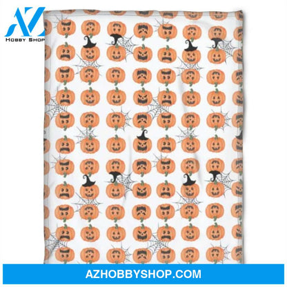 Halloween Enmotins Pumkins And Spider Fleece Blanket Halloween Adult Blanket