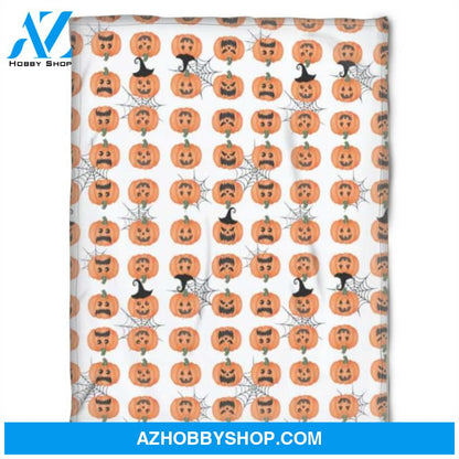 Halloween Enmotins Pumkins And Spider Fleece Blanket Halloween Adult Blanket