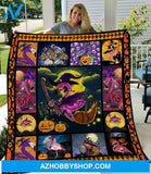 Halloween Flamingo Quilt Blanket