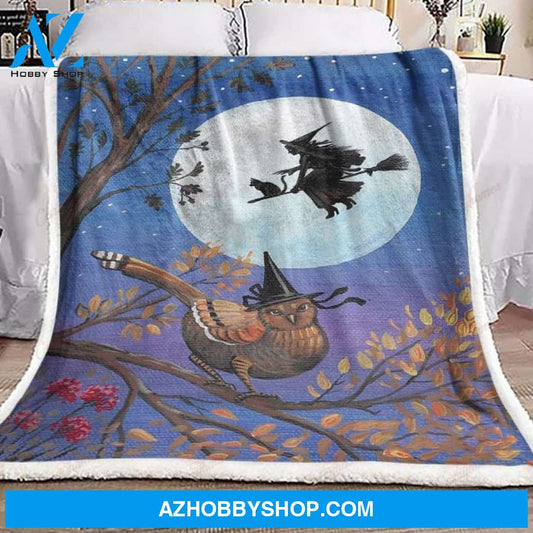 HALLOWEEN FOREST Fleece Blankets, Halloween Blanket, Halloween Throw Blanket, Halloween Fleece Blanket