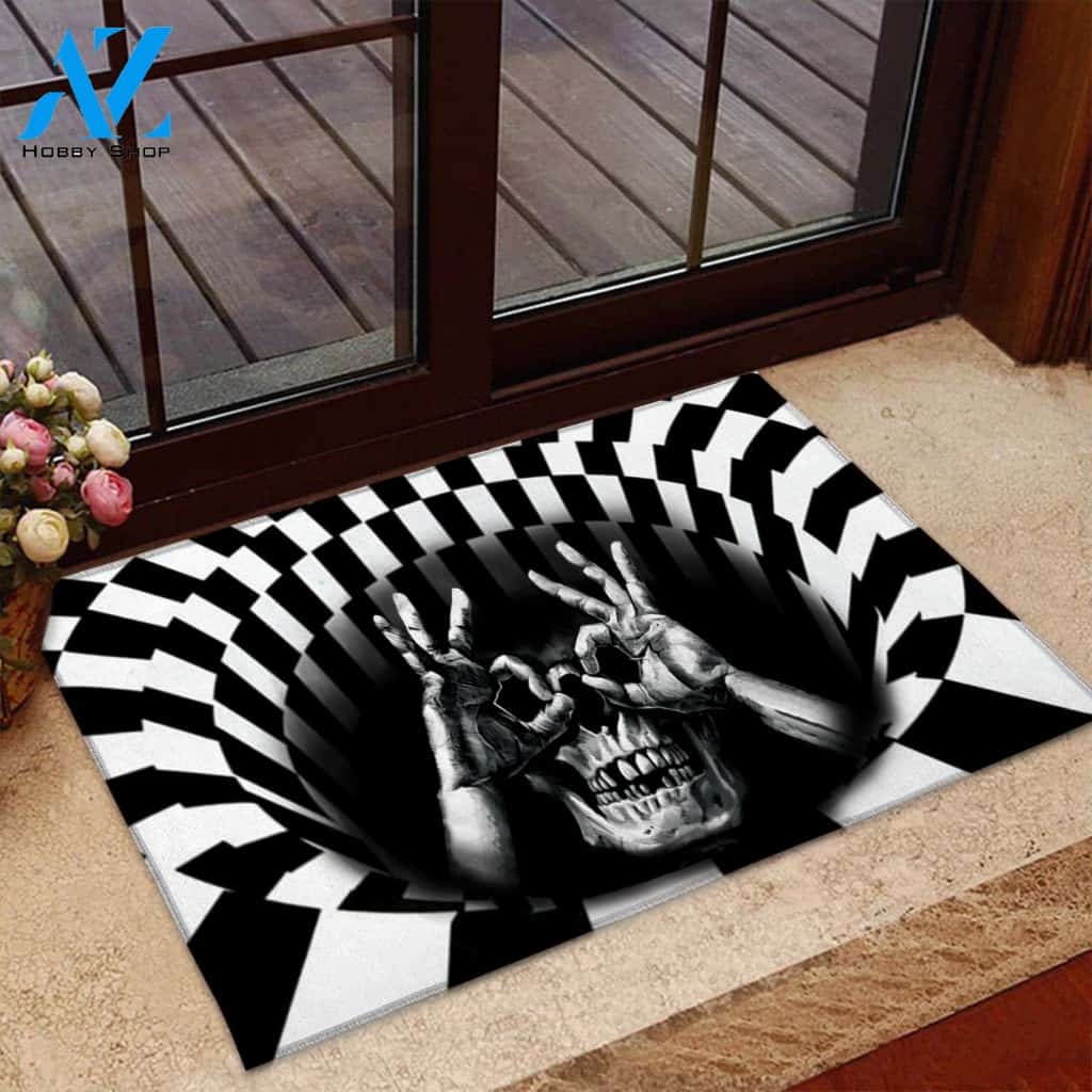 Halloween Funny Skull Doormat Indoor And Outdoor Mat Entrance Rug Sweet Home Decor Housewarming Gift Gift For Friend Family Stem Feminist