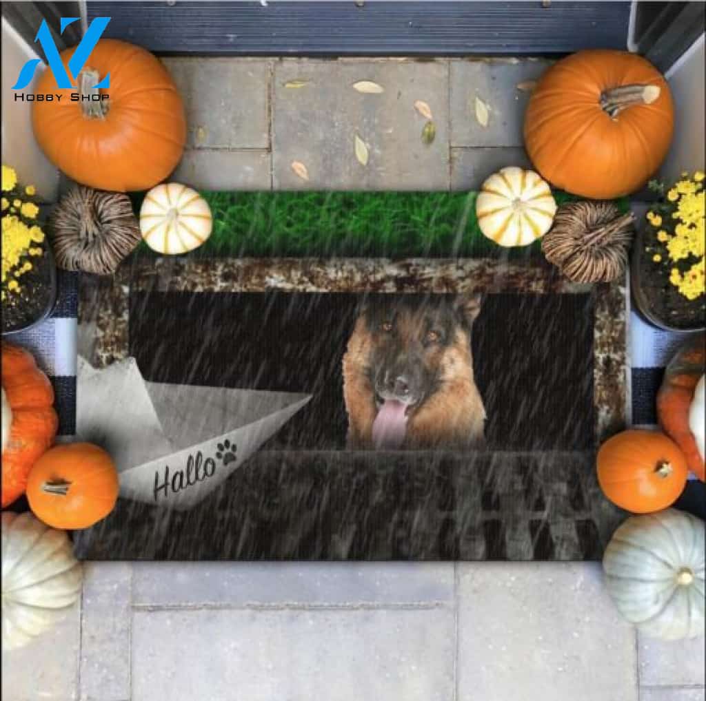 Halloween German Shepherd It Doormat