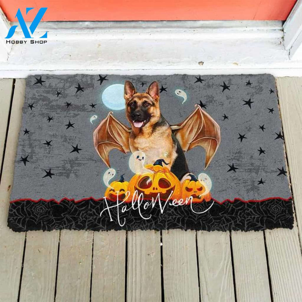 Halloween German Shepherd Pumpkin Funny Doormat Gift For Dog Lovers Birthday Gift Home Decor Warm House Gift Welcome Mat