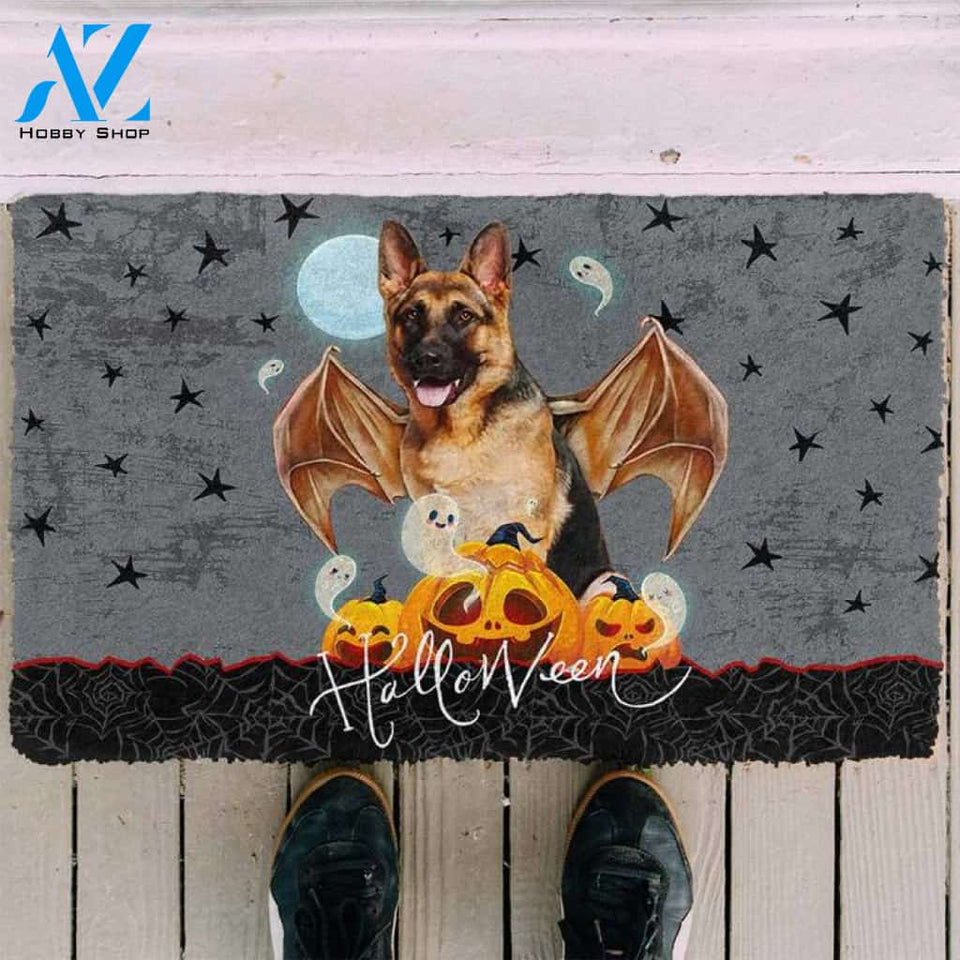 Halloween German Shepherd Pumpkin Funny Doormat Gift For Dog Lovers Birthday Gift Home Decor Warm House Gift Welcome Mat