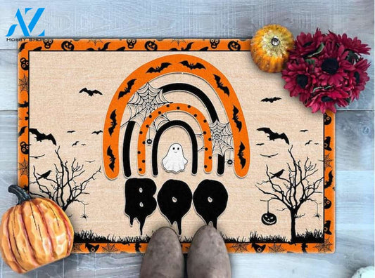 Halloween Ghost Boo Equality Doormat Indoor And Outdoor Mat Entrance Rug Sweet Home Decor Housewarming Gift Gift For Friend Family Stem Feminist