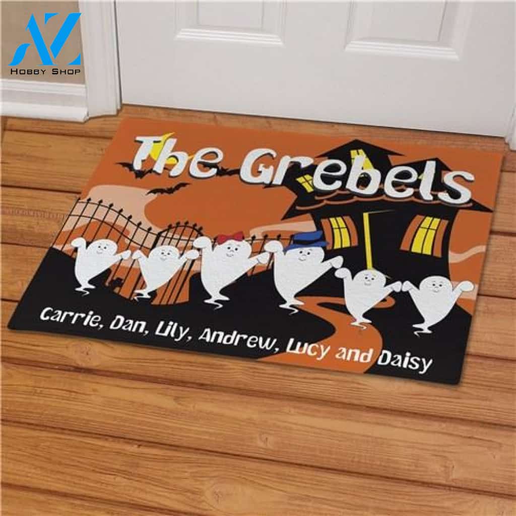 Halloween Ghost Family Welcome Doormat
