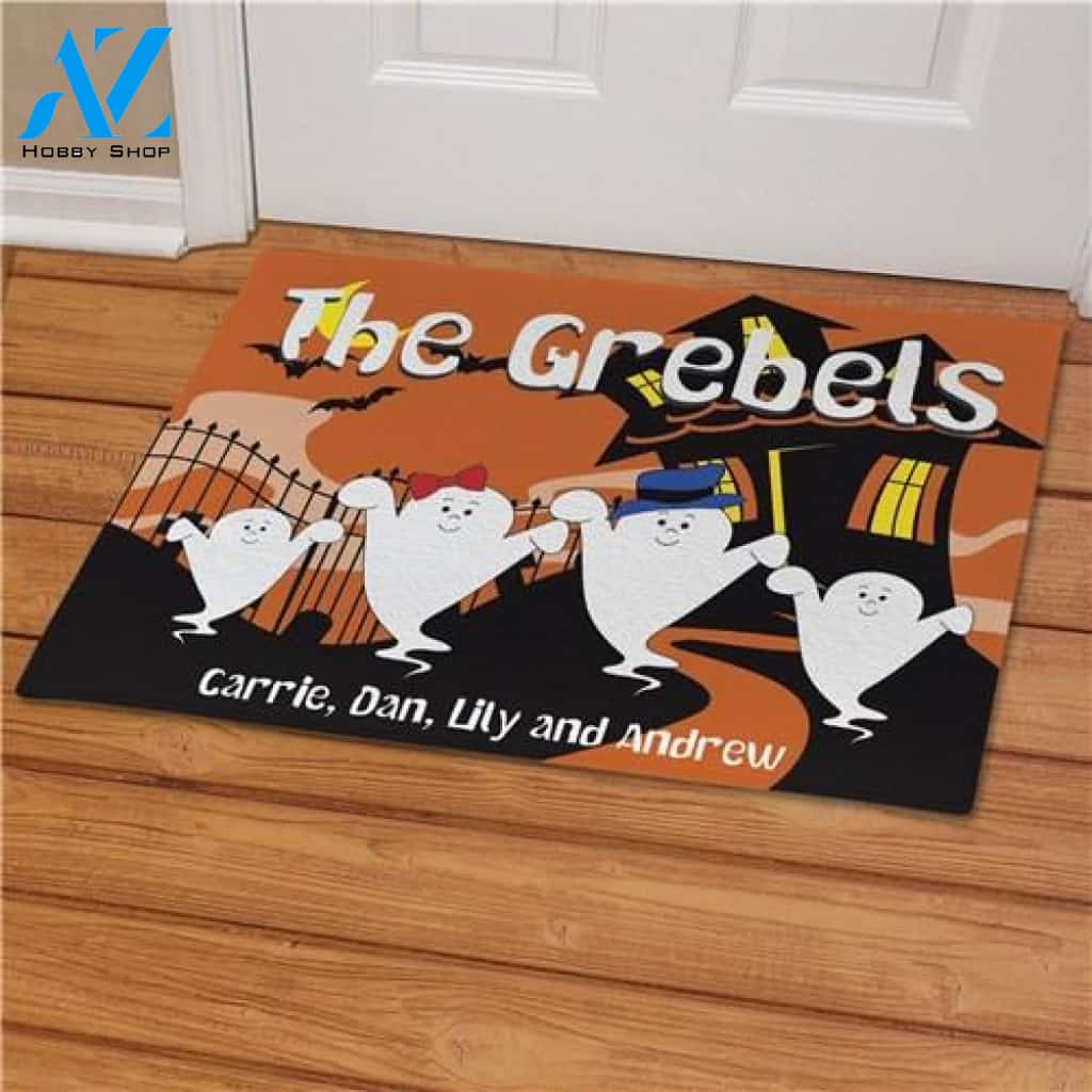 Halloween Ghost Family Welcome Doormat
