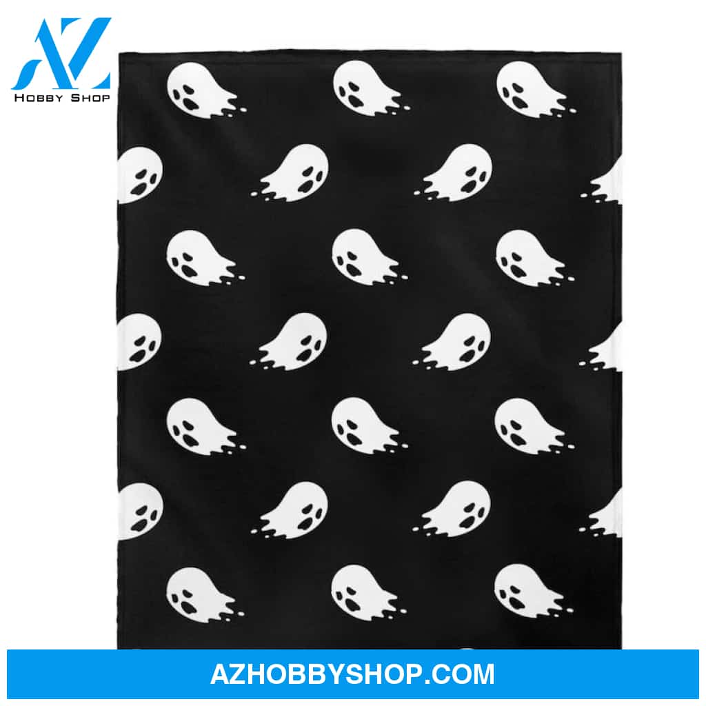 Halloween Ghost Velveteen Plush Fleece Blanket Halloween Adult Blanket, Pumpkins Emotions Halloween,Trick or Treat Home Decor Bedding Couch Sofa Soft And Comfy Cozy