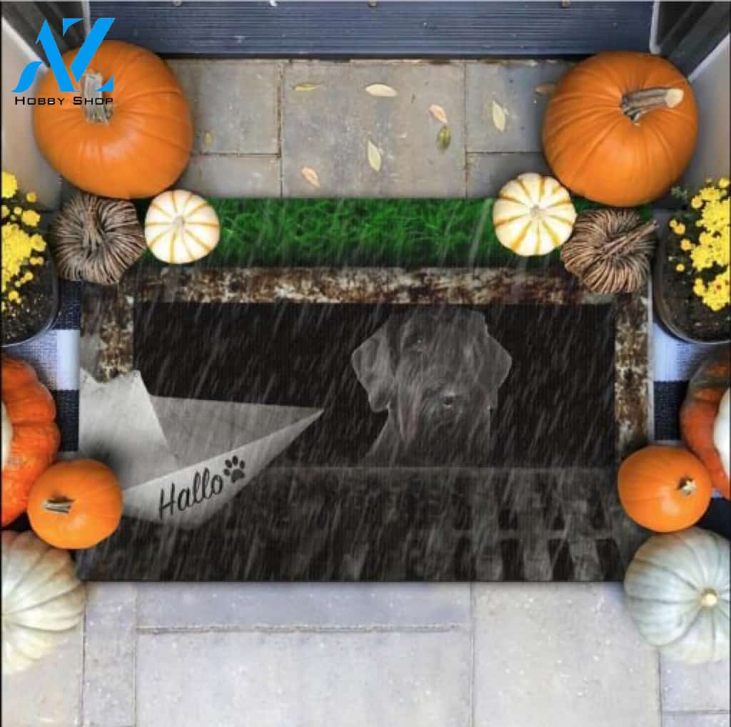 Halloween Giant Schnauzer It Doormat