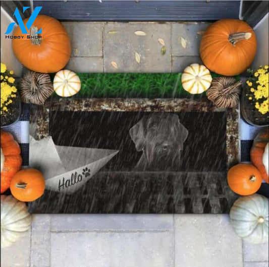 Halloween Giant Schnauzer It Doormat