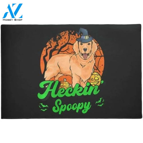Halloween Golden Retriever Heckin Spoopy Dog Doormat Welcome Mat Housewarming Gift Home Decor Funny Doormat Gift For Dog Lovers