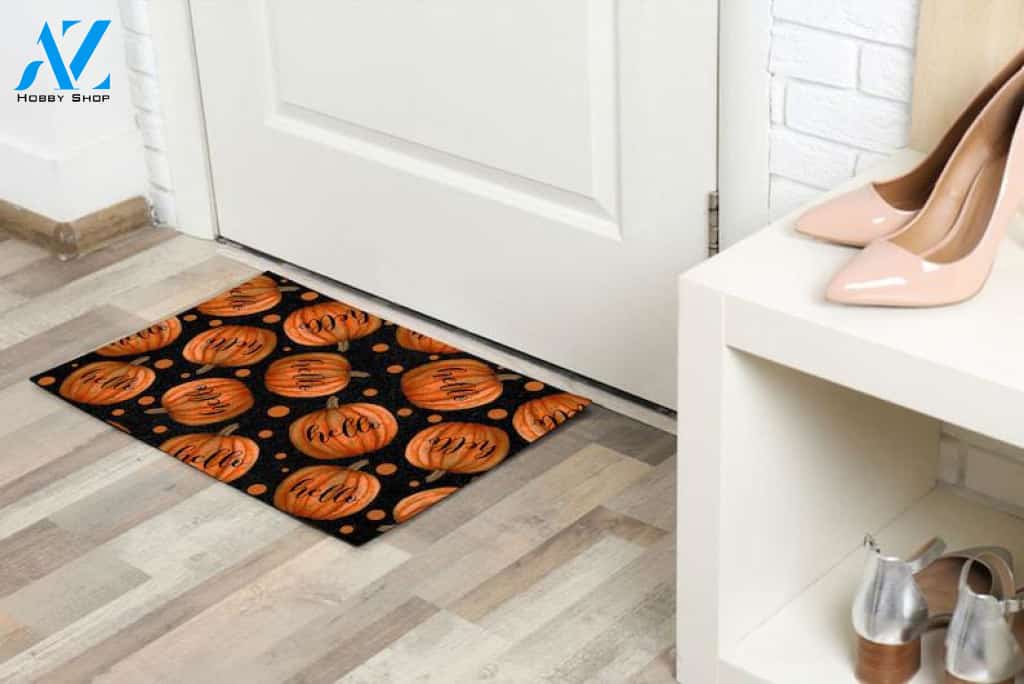Halloween Greeting Pumpkins Equality Doormat Indoor And Outdoor Mat Entrance Rug Sweet Home Decor Housewarming Gift Gift For Friend Family Stem Feminist