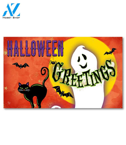 Halloween Greetings Ghost Doormat - 18" x 30"
