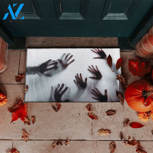 Halloween Hands Under Glass Doormat Indoor And Outdoor Mat Entrance Rug Sweet Home Decor Housewarming Gift Gift For Friend Family Stem Feminist