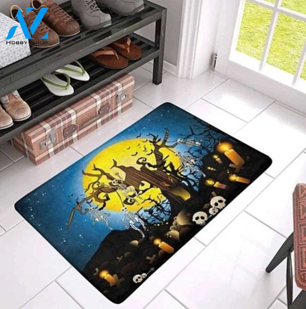 Halloween Hanging Skeletons Equality Doormat Indoor And Outdoor Mat Entrance Rug Sweet Home Decor Housewarming Gift Gift For Friend Family Stem Feminist