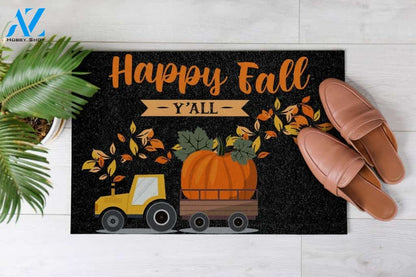 Halloween Happy Fall Y'all Equality Doormat Indoor And Outdoor Mat Entrance Rug Sweet Home Decor Housewarming Gift Gift For Friend Family Stem Feminist
