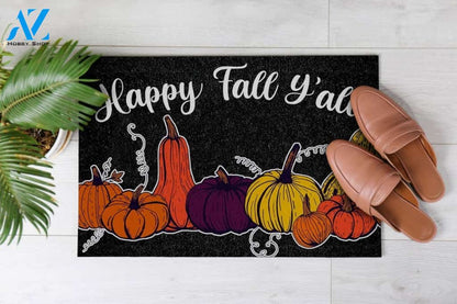 Halloween Happy Fall Y'all Equality Doormat Indoor And Outdoor Mat Entrance Rug Sweet Home Decor Housewarming Gift Gift For Friend Family Stem Feminist