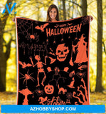 Halloween Happy Halloween October 31 Fleece Blanket Gift For Family, Birthday, Halloween, Couple Gift Home Decor Bedding Couch Sofa Soft and Comfy
