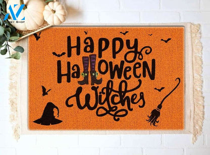 Halloween Happy Halloween Witches Equality Doormat Indoor And Outdoor Mat Entrance Rug Sweet Home Decor Housewarming Gift Gift For Friend Family Stem Feminist