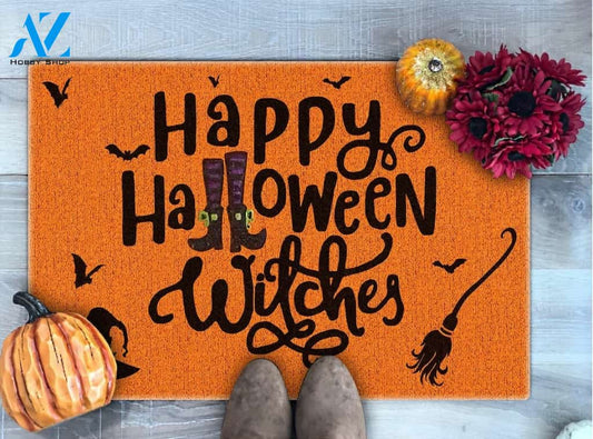 Halloween Happy Halloween Witches Equality Doormat Indoor And Outdoor Mat Entrance Rug Sweet Home Decor Housewarming Gift Gift For Friend Family Stem Feminist